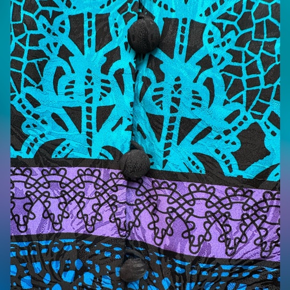 Vintage Lillie Rubin 100% Silk Art To Wear 80’s Blazer Jacket Size 8 Medium M - Picture 9 of 12